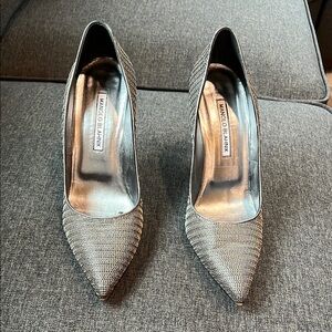 Manolo Blahnik Silver Women's Shoes